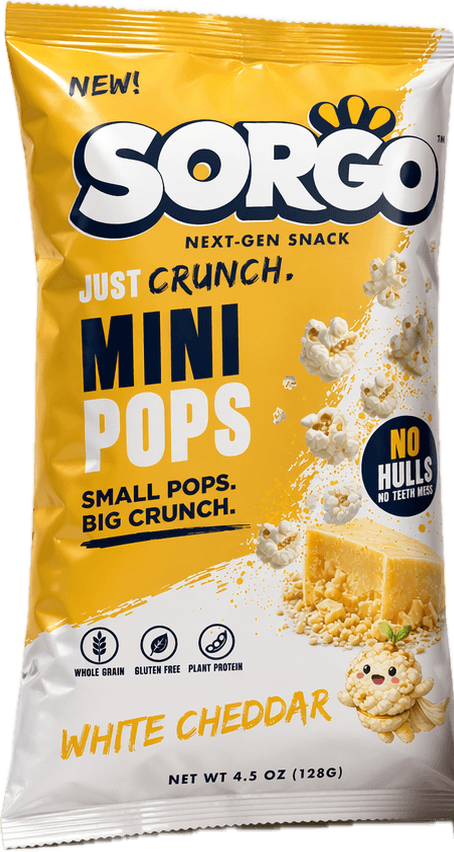 SORGO Mini Pops — White Cheddar bag